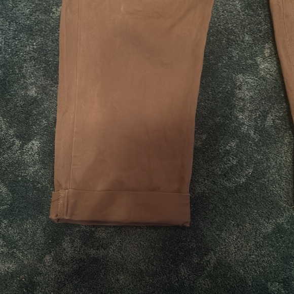 Paper bag high waisted cotton pants. Size large - Picture 4 of 7
